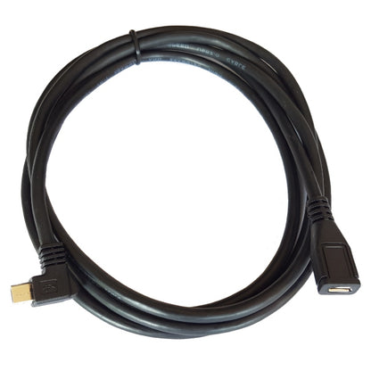 MicroWorld 1.5m Micro USB 90° Angled Male-to-Female Cable