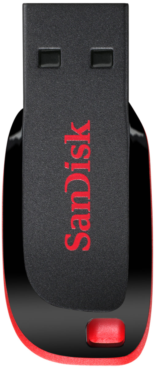 TechStore: SanDisk Cruzer Blade 128GB USB Flash Drive – Compact, Reliable USB 2.0 Pen Drive, Black/Red