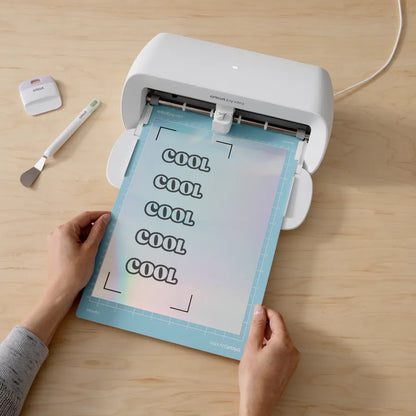 2010365 - Cricut Printable Vinyl Silver; 10 sheets 8.3 in x 11.7 in (21 cm x 29.7 cm); Requires inkjet printer; Compatible with