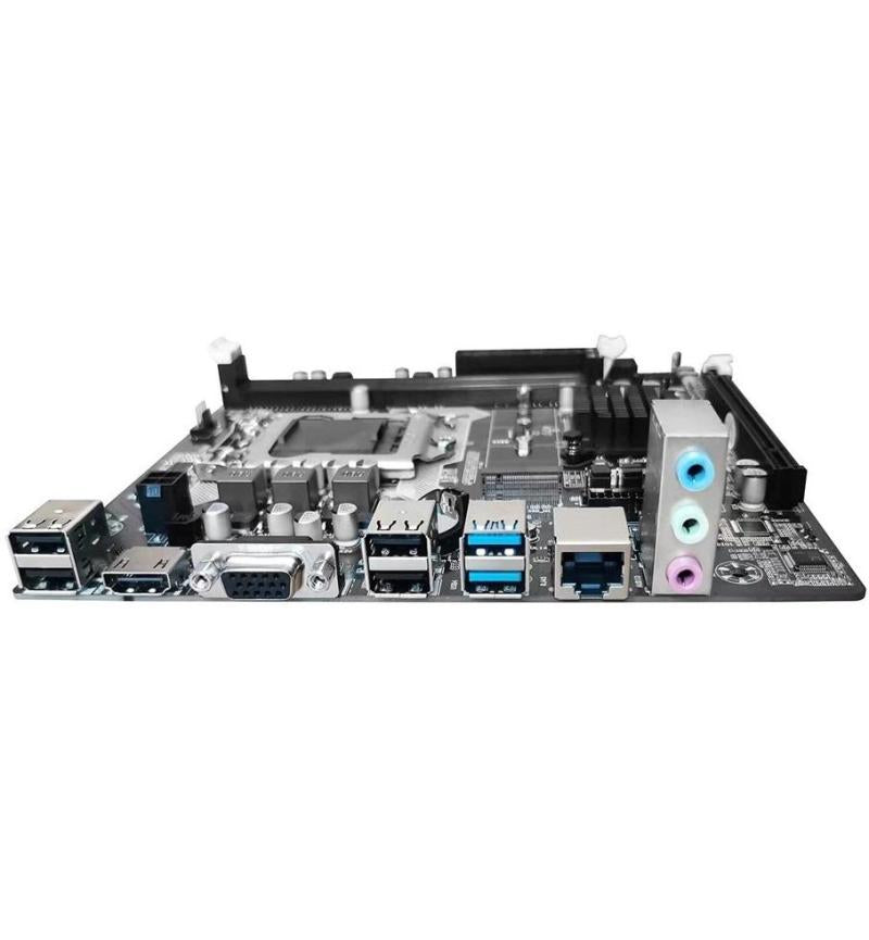 ARKTEK H81 Motherboard features LGA 1150 socket, DDR3 support, Micro-ATX design, USB 3.0, and SATA ports.
