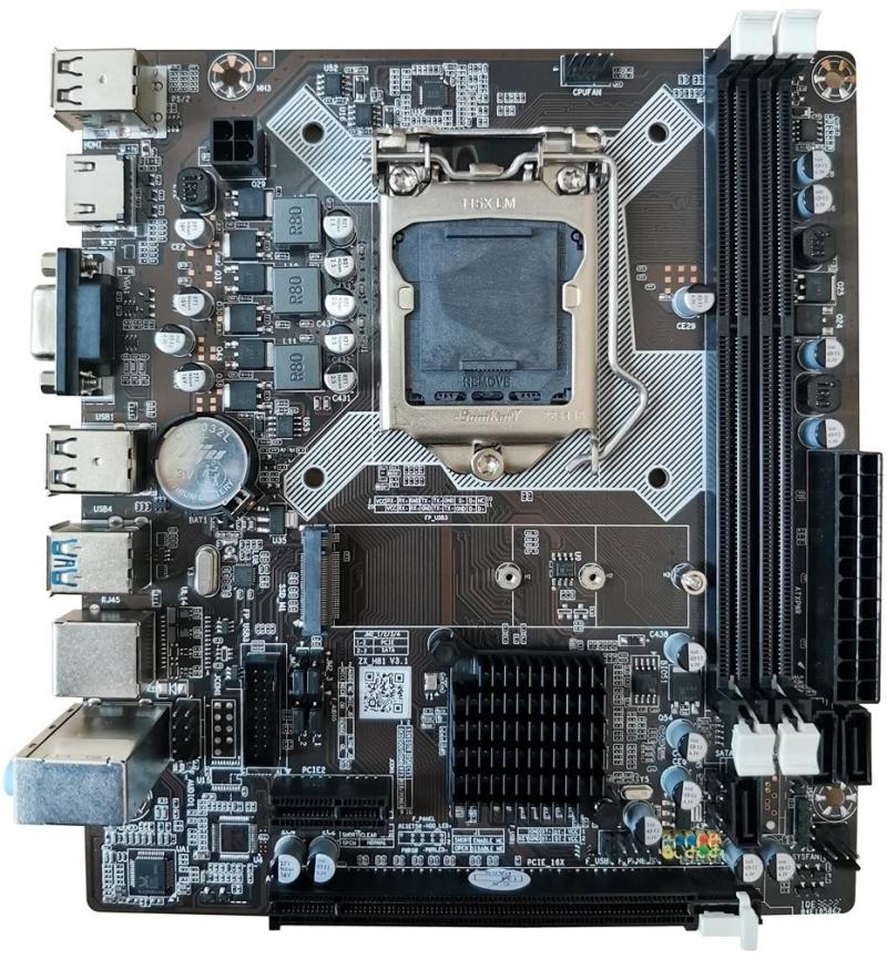 ARKTEK H81 Motherboard with LGA 1150 socket, DDR3 support, Micro-ATX, USB 3.0, and SATA ports for efficient performance.