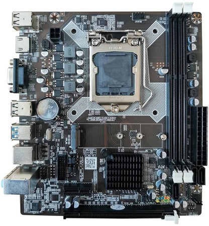 ARKTEK H81 Motherboard with LGA 1150 socket, DDR3 support, Micro-ATX, USB 3.0, and SATA ports for efficient performance.