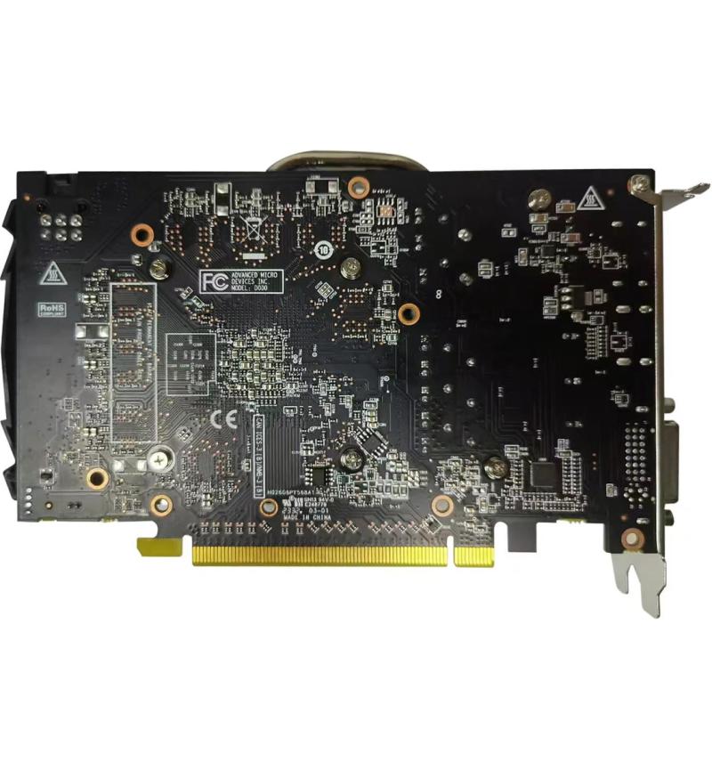 Computer graphics card with intricate circuitry on a white background