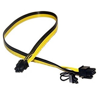 Microworld 6Pin to 6Pin+2 Male-Male Cable - 30cm