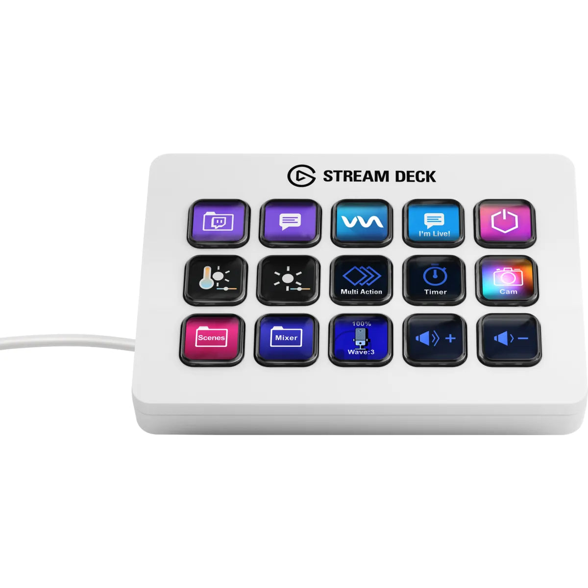 Elgato Stream Deck MK.2 - Tactile Control Interface; 15 Customizable LCD Keys - White