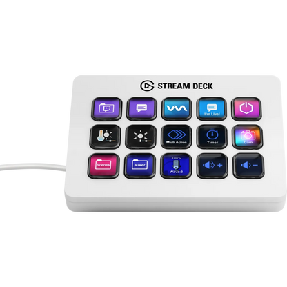 Elgato Stream Deck MK.2 - Tactile Control Interface; 15 Customizable LCD Keys - White