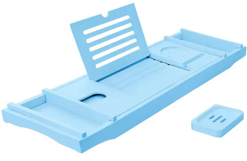 BAMBOO BATH CADDY-BABY BLUE