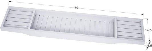 BAMBOO BATH CADDY-WHITE