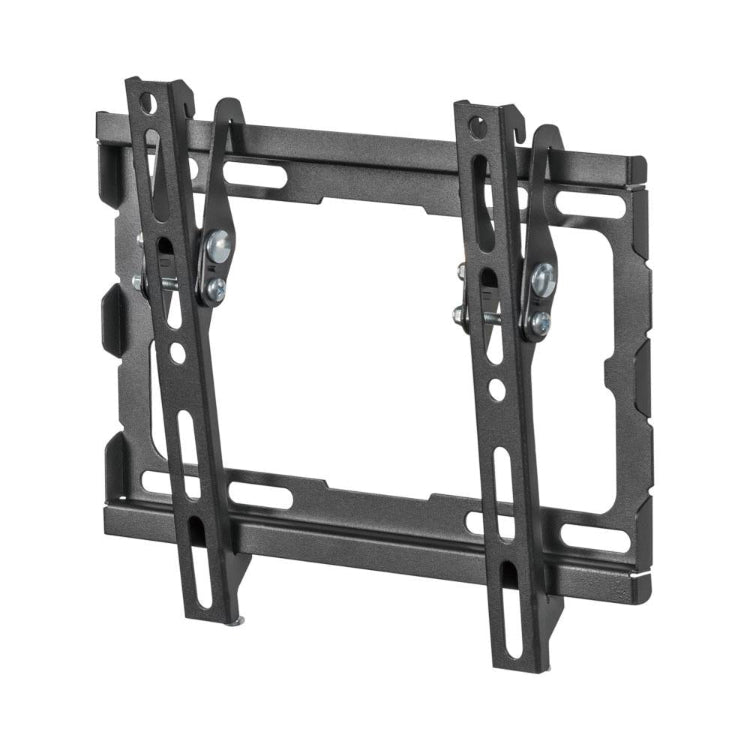 Black TV wall mount on a white background
