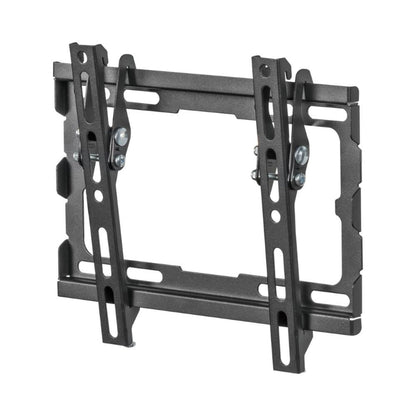 Black TV wall mount on a white background