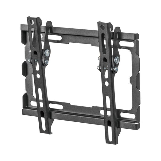 Black TV wall mount on a white background
