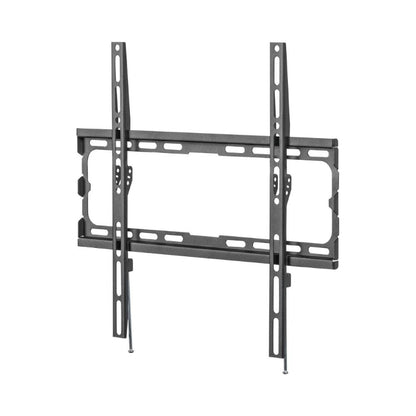 Black TV wall mount on a white background