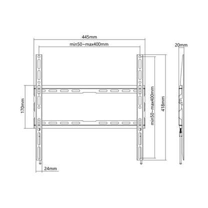 Brateck 32 - 70" Low-Profile Fixed TV Wall Mount Bracket