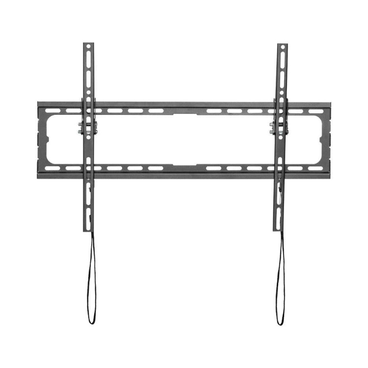 Black TV wall mount on a white background