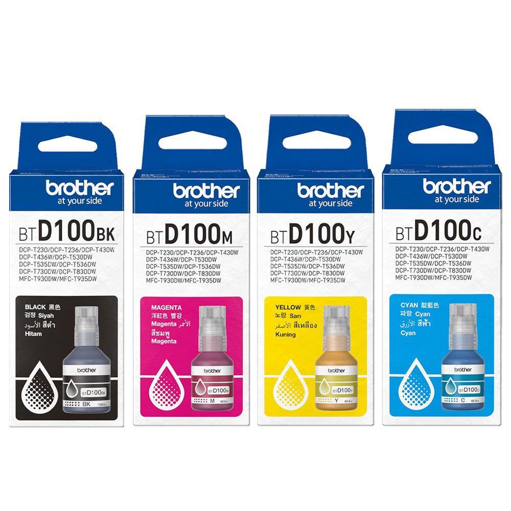 Brother BTD100 Original Ink Bottle Multipack CMYK