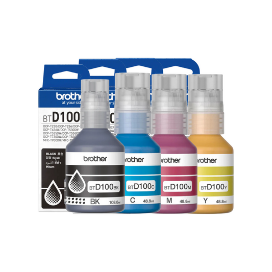 Brother BTD100 Original Ink Bottle Multipack CMYK