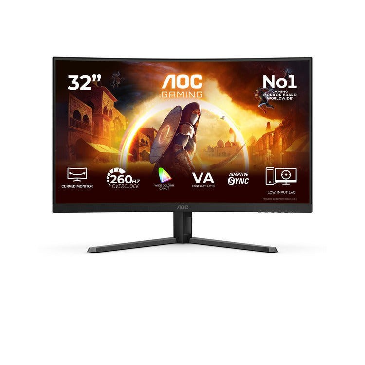 AOC C32G42ZE curved gaming monitor front view