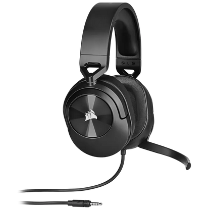 HS55 Stereo Carbon Headset; 50mm Audio Drivers; Omnidirectional mic; Analog; On-ear volume and mute controls - PC/PS/XBOX