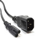 Microworld C14 to C7 Power Cable 1.8m 2x0.75mm2 for Computer Components