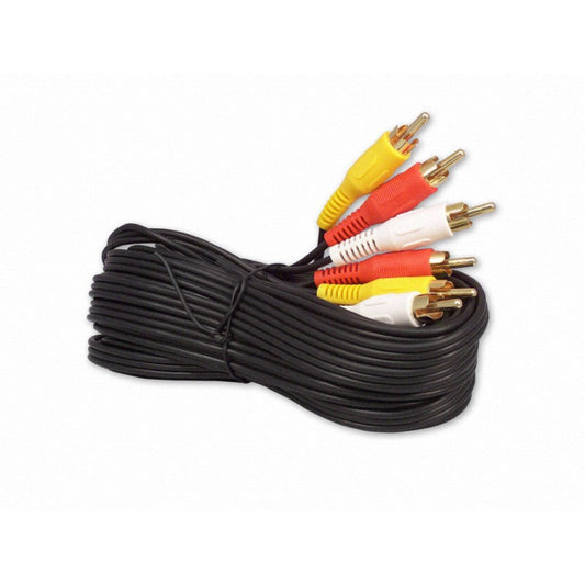 MicroWorld 3RCA Male to Male Cable - 1.8m Length