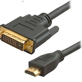 MicroWorld HDMI to DVI-D Male Connector Cable - 5.0M, Dual Compatibility for HDMI Devices and DVI Monitors