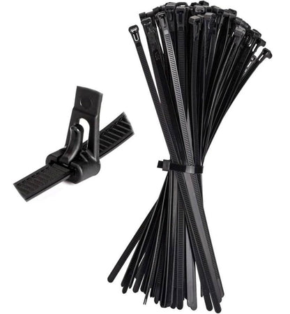 Nylon Cable Ties 4.8 × 200mm Black 100 Pack