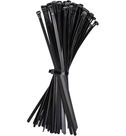 Nylon Cable Ties 4.8 × 200mm Black 100 Pack