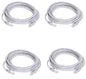 Microworld Cat5E Ethernet Cable 20m 4 Pack - Light Grey