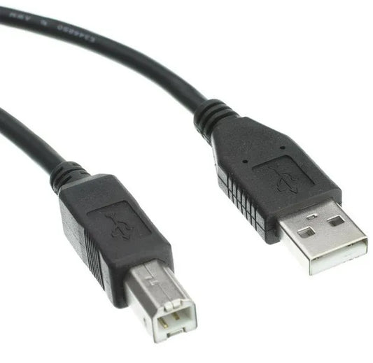 USB 1.8m printer cable A Male + B M; Black / blue