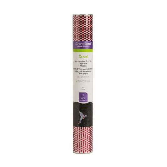 2006982 - Cricut Holographic Sparkle Iron-On 30x60cm (Mosaic Circles Red)