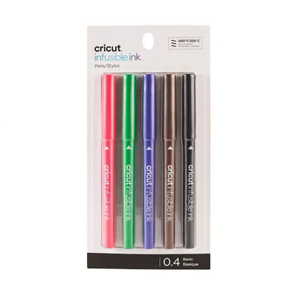 2006257 - Cricut Explore/Maker Infusible Ink Fine Point Pen Set 5-pack (Basics) 0.4mm