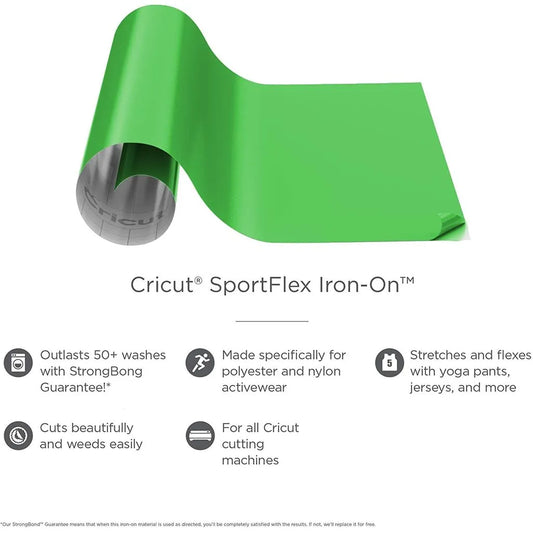 2004440 - Cricut SportFlex Iron-On 30x60cm (Green Apple)