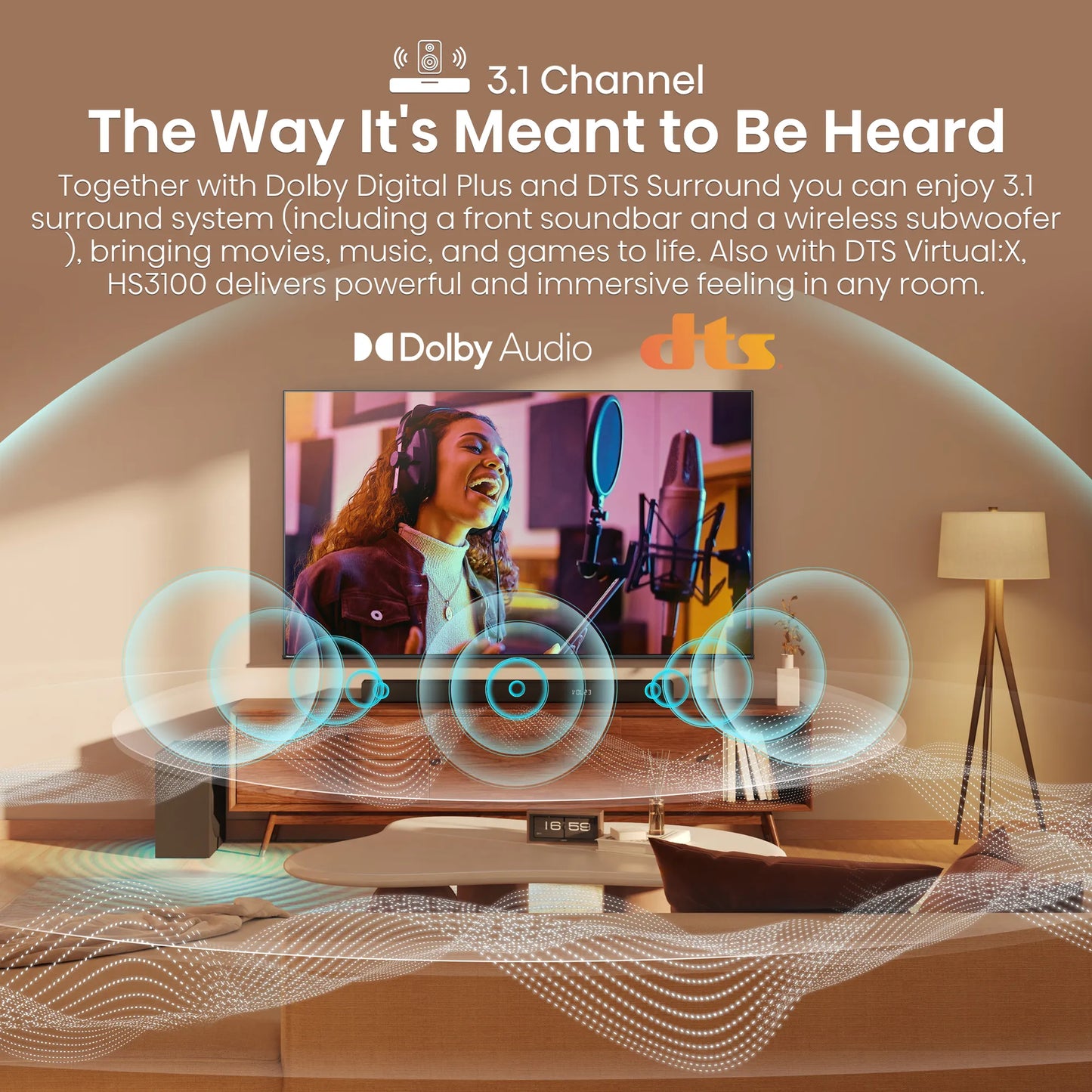 Hisense HS3100 3.1 Channel Soundbar 480W with Subwoofer