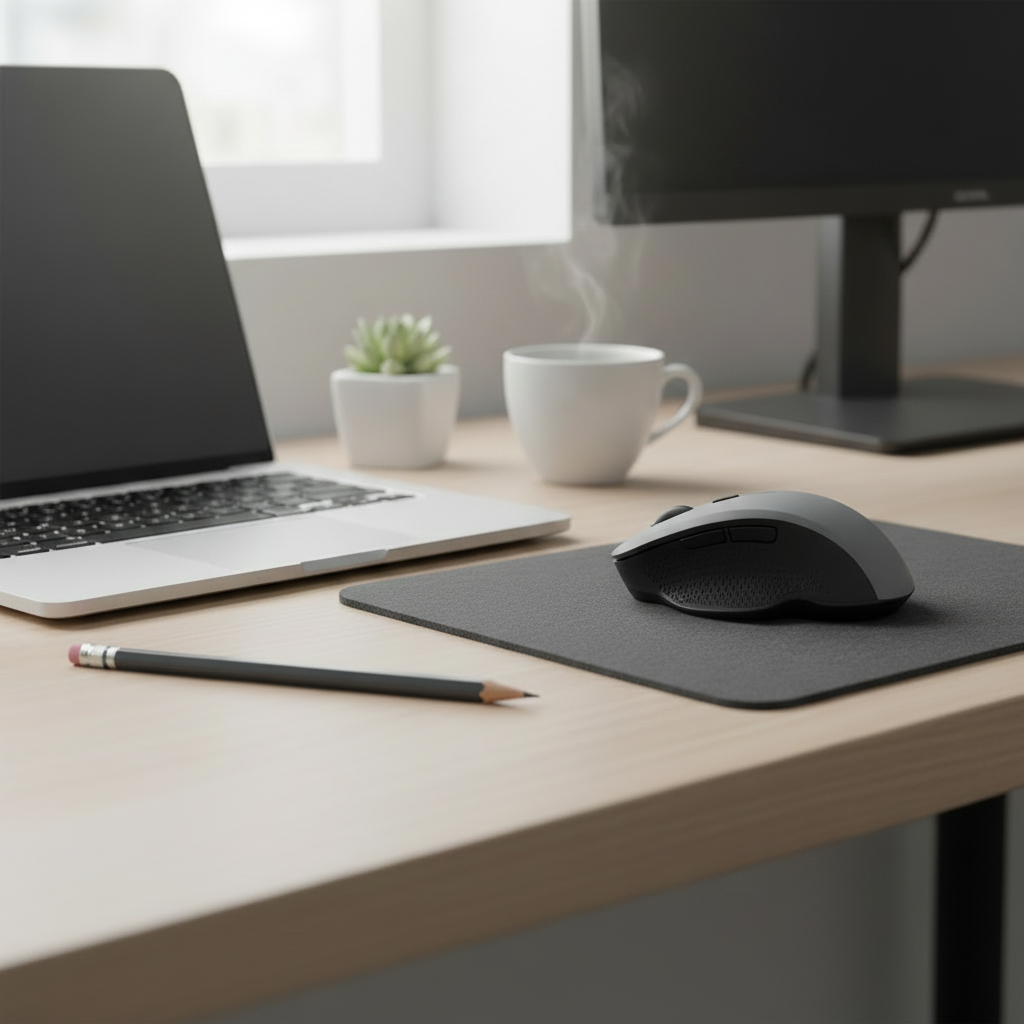 CM02 Ergonomic Wireless Mouse – Grey 2.4GHz & USB-C