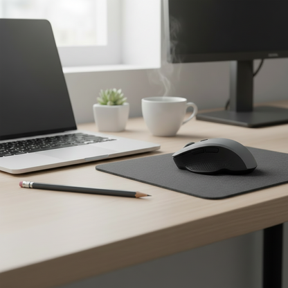 CM02 Ergonomic Wireless Mouse – Grey 2.4GHz & USB-C