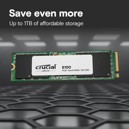 Crucial E100 2TB M.2 PCIe Gen4 NVMe SSD – CT2000E100SSD8, Up to 5,000MB/s, Internal Solid State Drive - Crucial