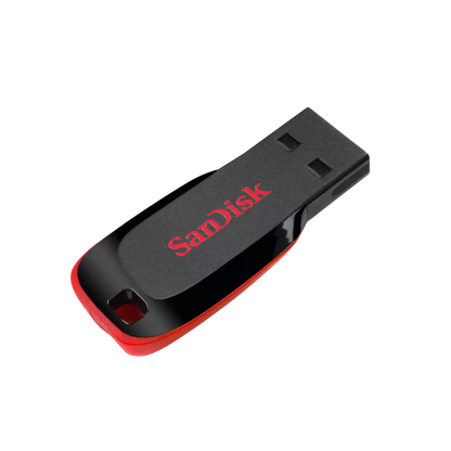 SanDisk Cruzer Blade USB Flash Drive – 64GB, Compact  Red USB drive – SDCZ50-064G-B35