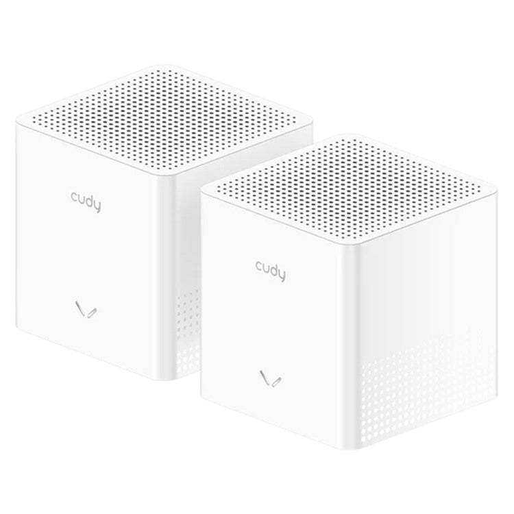 Cudy AC1200 mesh Wi-Fi system two-unit kit on white background