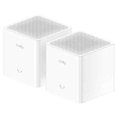 Cudy AC1200 mesh Wi-Fi system two-unit kit on white background
