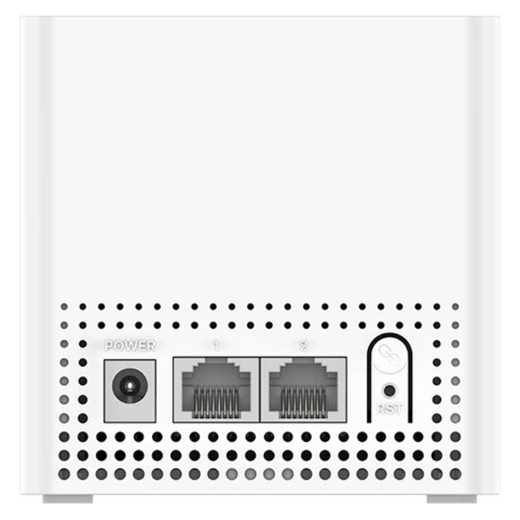 Cudy M1200 rear Fast Ethernet ports and power connection