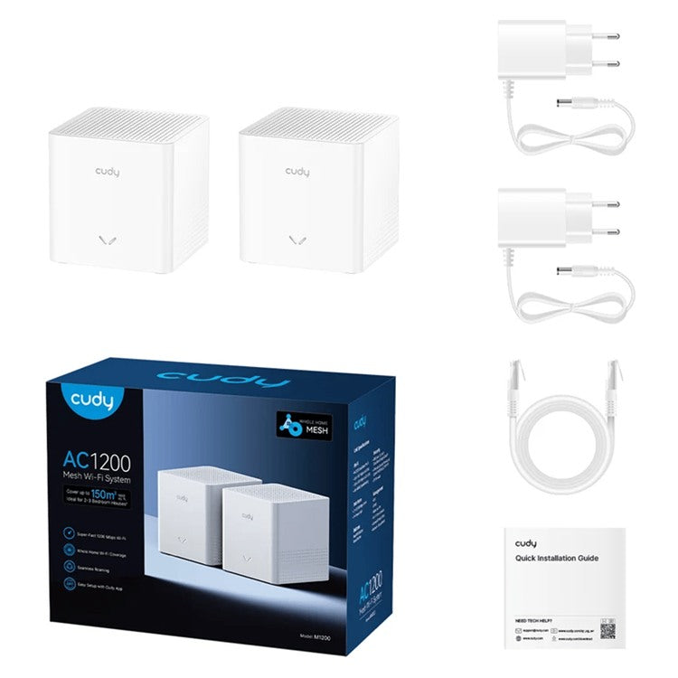 Cudy M1200 two-pack box contents