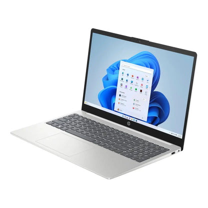 HP 15-fc0100ni laptop side angle showing slim black design