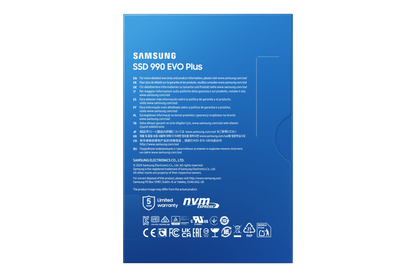 SAMSUNG MZ-V9S2T0BW 990 EVO Plus 2TB NVMe SSD - Read Speed up to 7250 MB/s; Write Speed to up 6300 MB/s; Random Read up to 1 000
