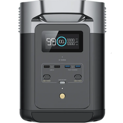 ECOFLOW Delta 2 Max Lithium (LiFePo)  Portable Power Station -  2400W Output; 2048Wh LFP Battery; 1000W Solar - SA socket.