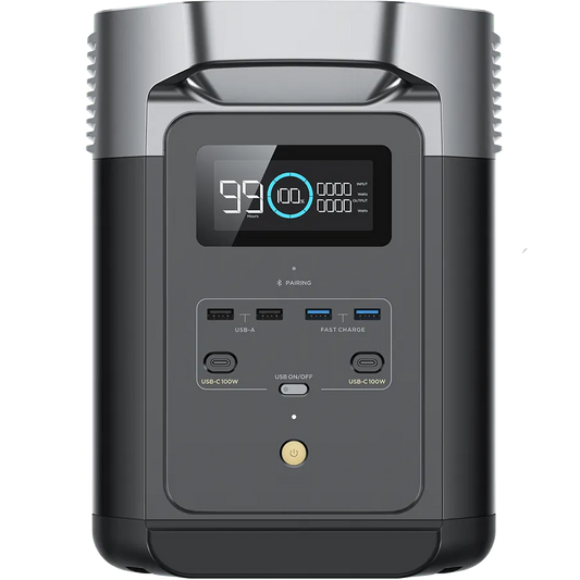 ECOFLOW Delta 2 Max Lithium (LiFePo)  Portable Power Station -  2400W Output; 2048Wh LFP Battery; 1000W Solar - SA socket.