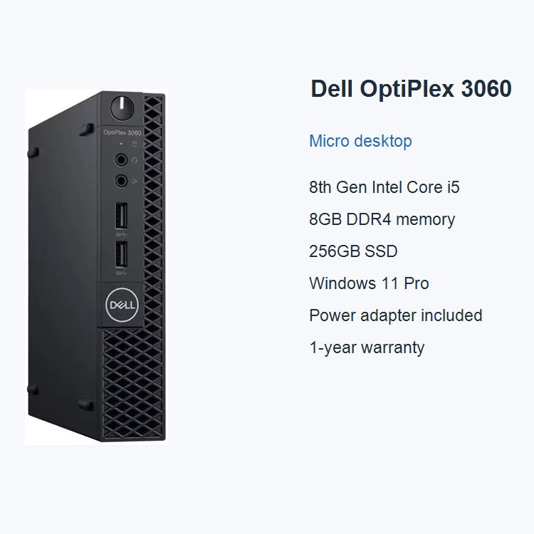 Dell OptiPlex 3060 Micro desktop specifications