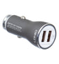 USB CAR CHARGER - 2P DIAMOND GREY