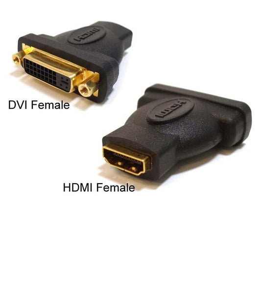 MicroWorld DVI-I Female to HDMI Female Adapter – Convert Digital/Analog Signals Easily for seamless device connectivity.