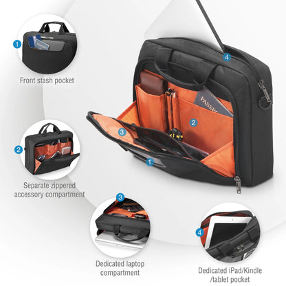 Everki Advance 11.6-inch Laptop Bag – Compact & Protective Professional Carryall with multiple compartments for organization.