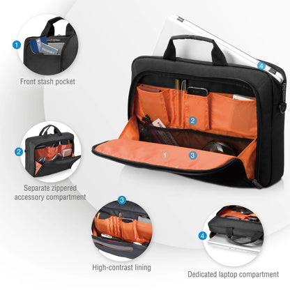Everki Advance 14" Professional Laptop Briefcase (EKB407NCH14) offers TSA-friendly, durable protection for business travelers.